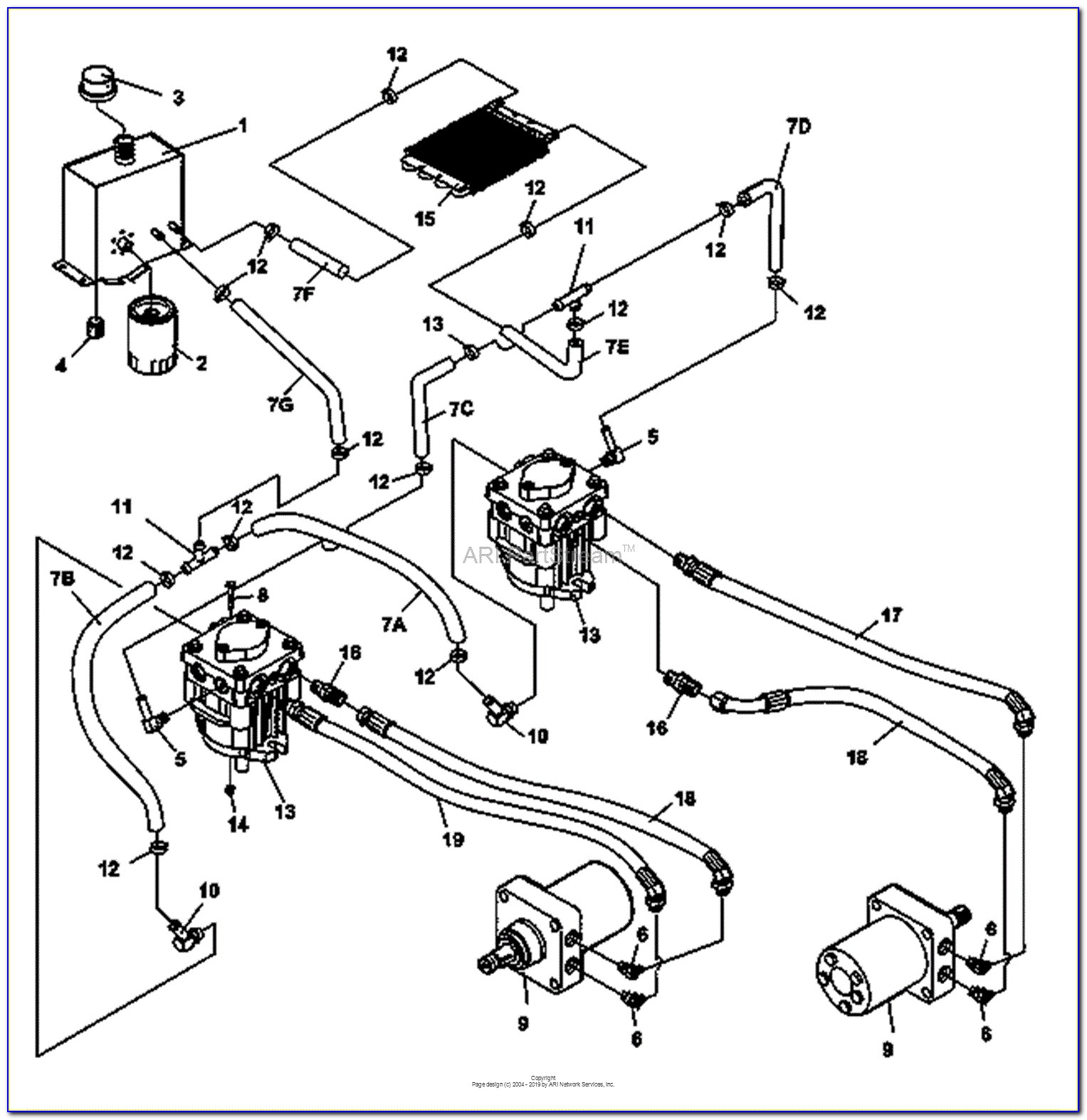 Bobcat Hydraulic Hose Diagram