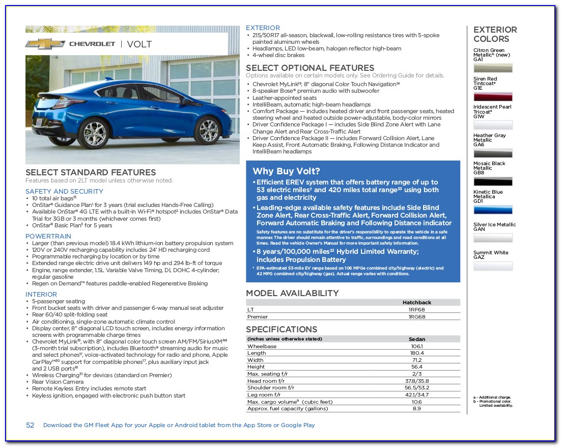 Chevrolet Bolt Brochure Pdf