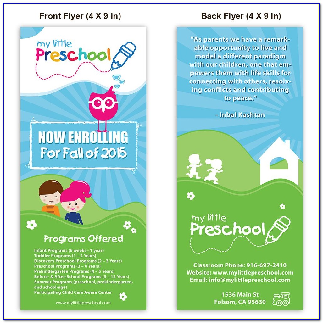 Daycare Brochure Template Free