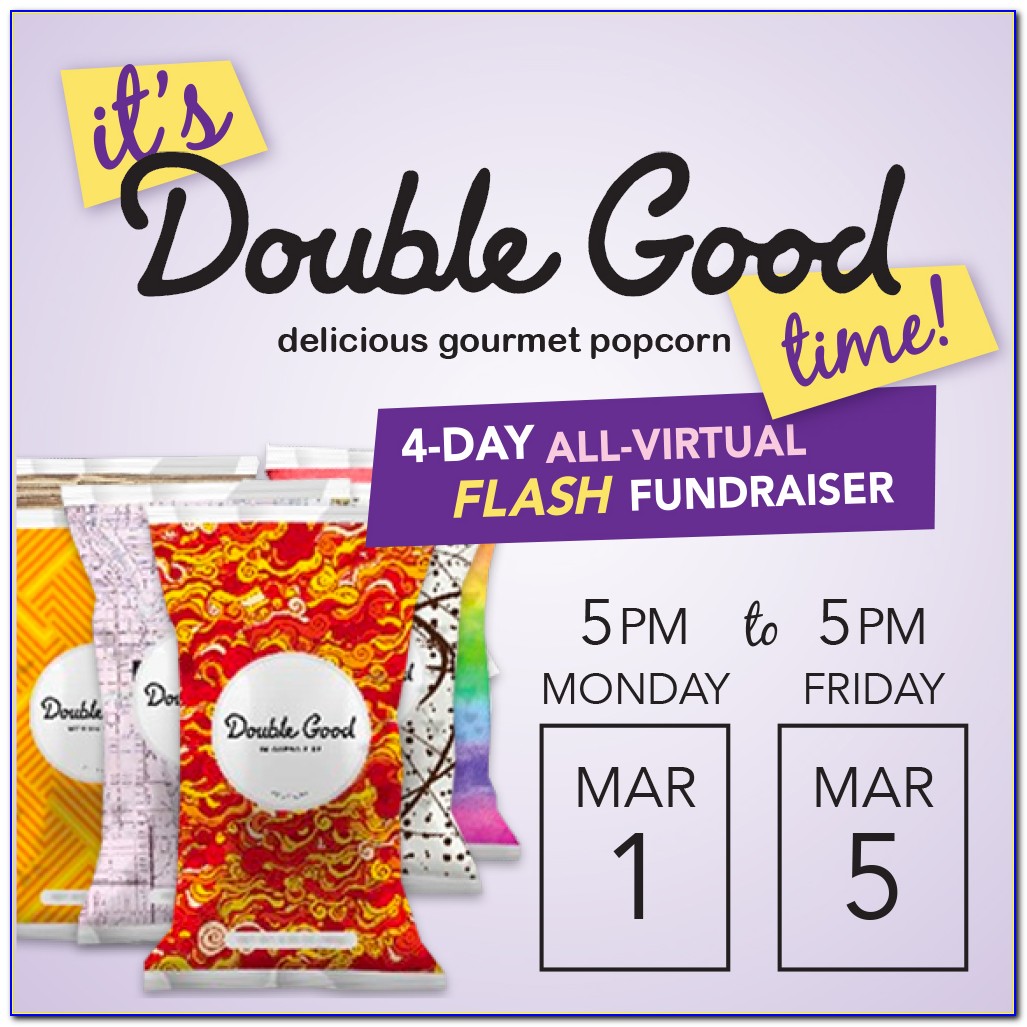 Double Good Popcorn Fundraiser Brochure