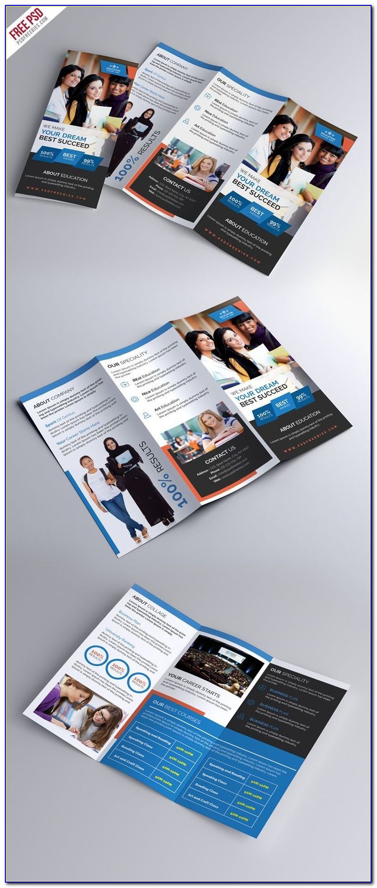 Education And Training Brochure Templates