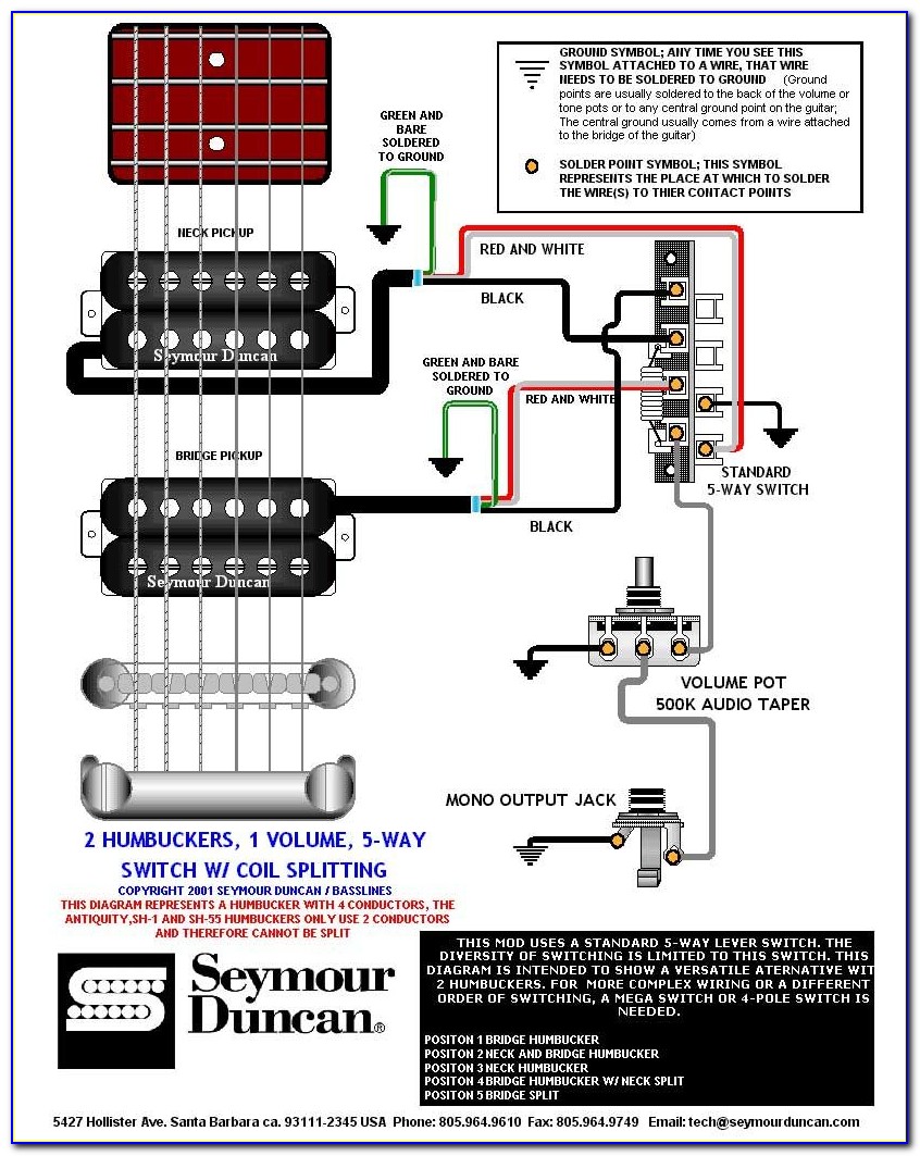 Electric Guitar Wiring Diagram One Pickup