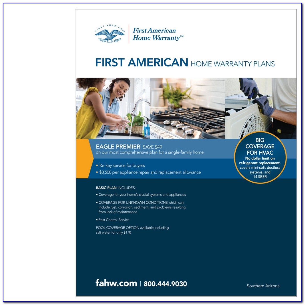 First American Home Warranty Brochure 2018 California Pdf