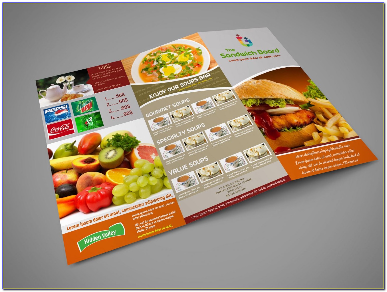 Food Brochure Template Free Download