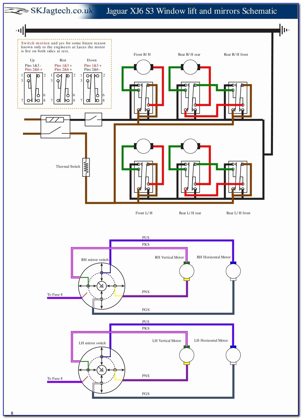 Ford 6 Pin Power Window Switch Wiring Diagram