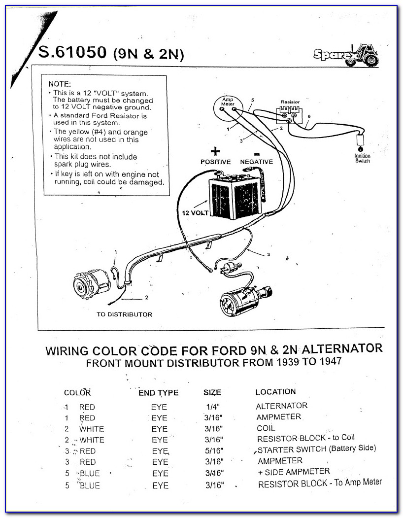 Ford 8n Wiring Harness Diagram