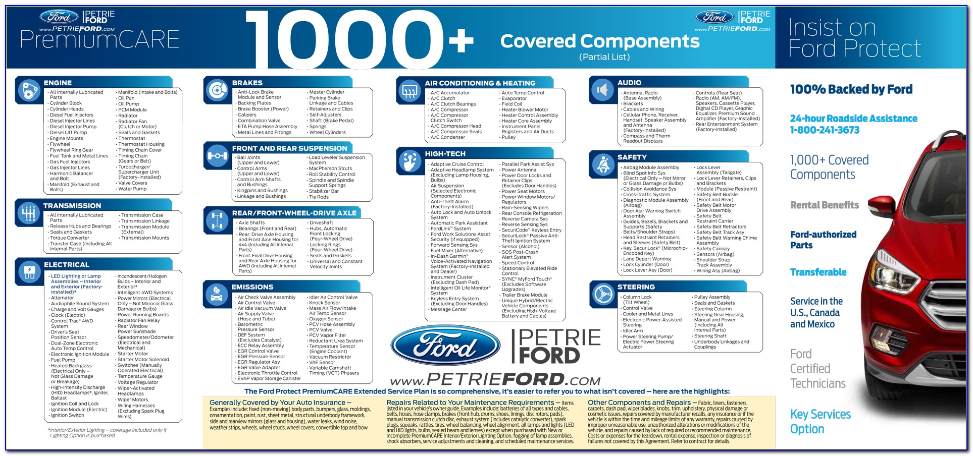 Ford Premium Maintenance Plan Brochure