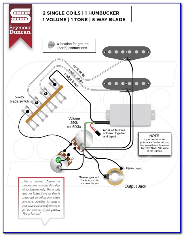 Guitar Wiring Diagrams 2 Humbuckers 5 Way Switch