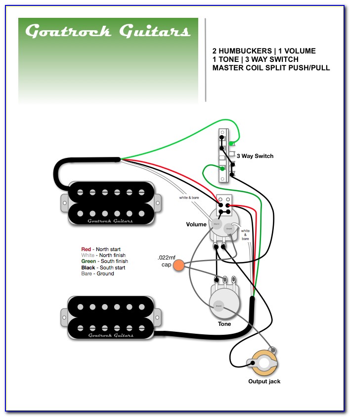 Guitar Wiring Diagrams 2 Pickups 1 Volume