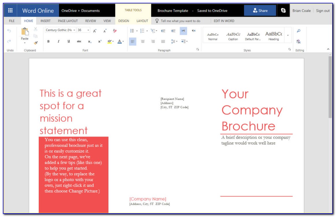 How To Make A Trifold Brochure In Word Online