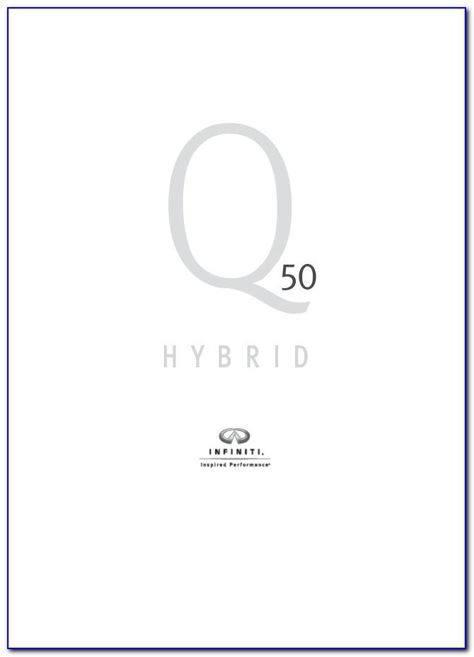 Infiniti Q50 Brochure 2016