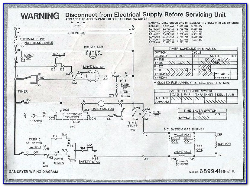 Kenmore Gas Dryer Wiring Diagram