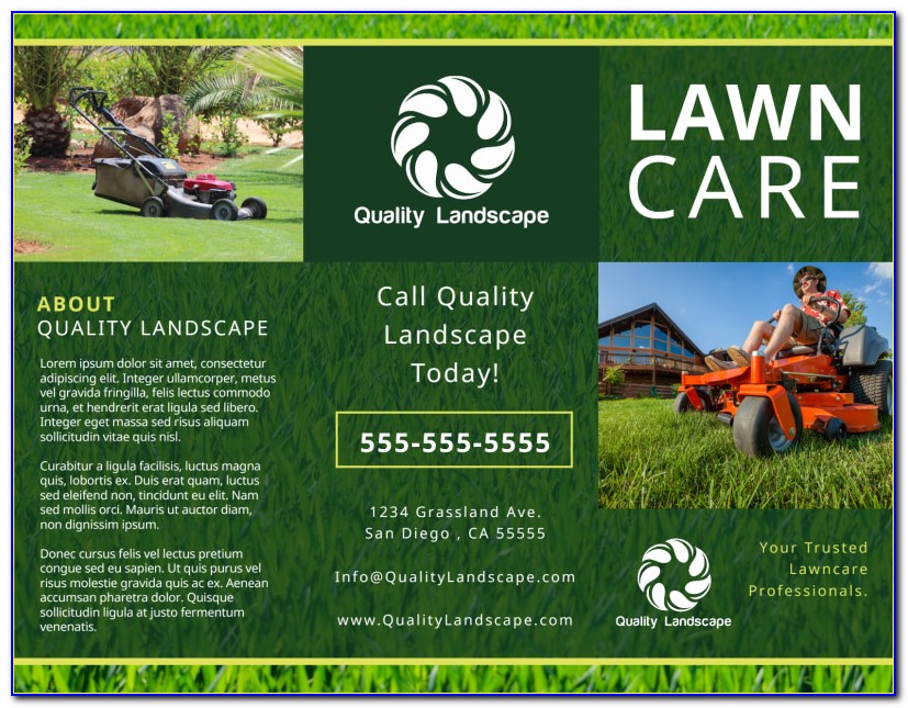 Lawn Care Brochure Templates