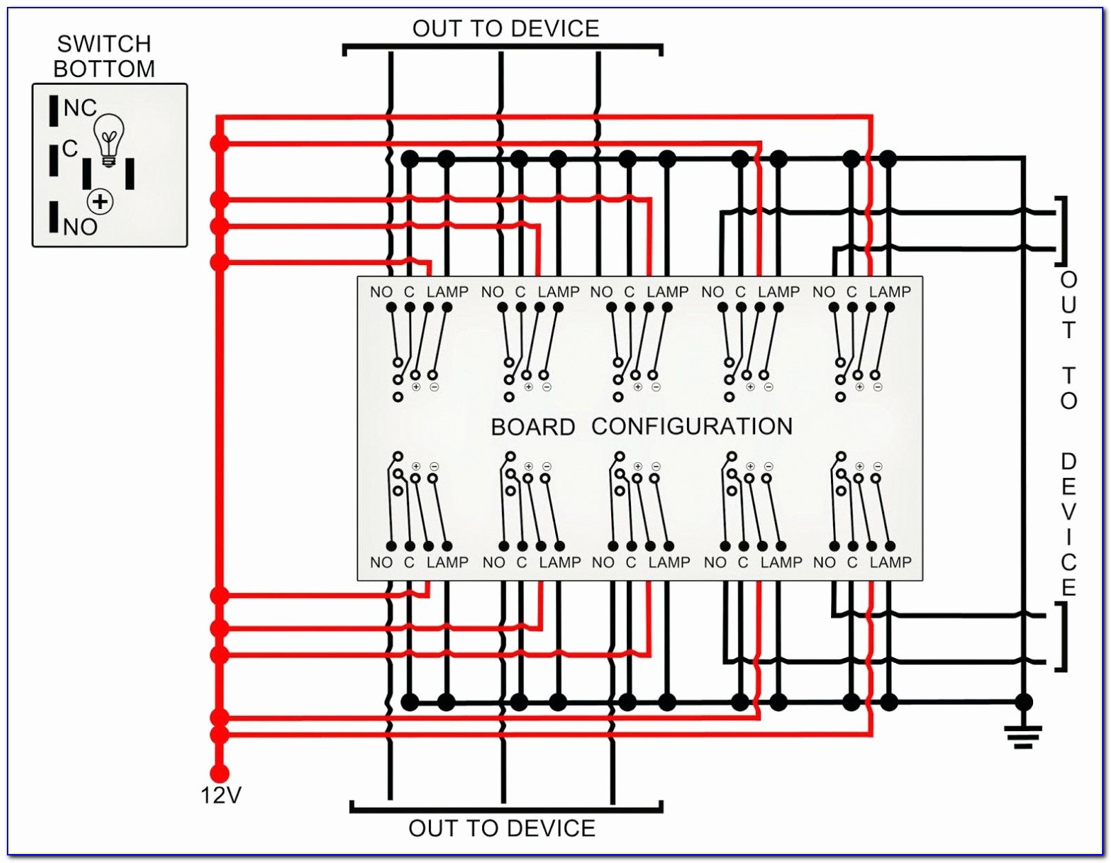 Lighted Rocker Switch Wiring Diagram 12v