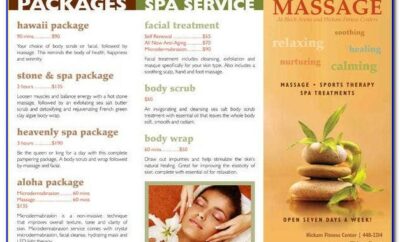 Massage Brochure Template Free