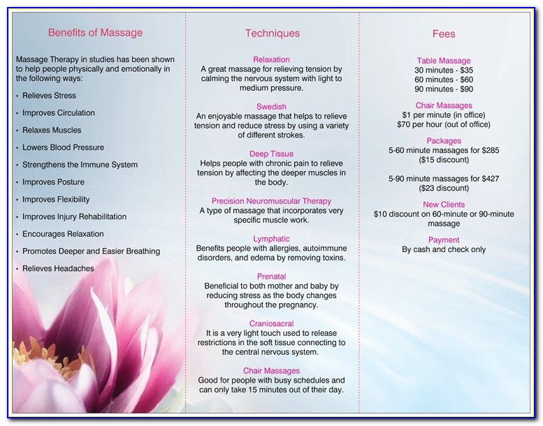 Massage Envy Membership Brochure