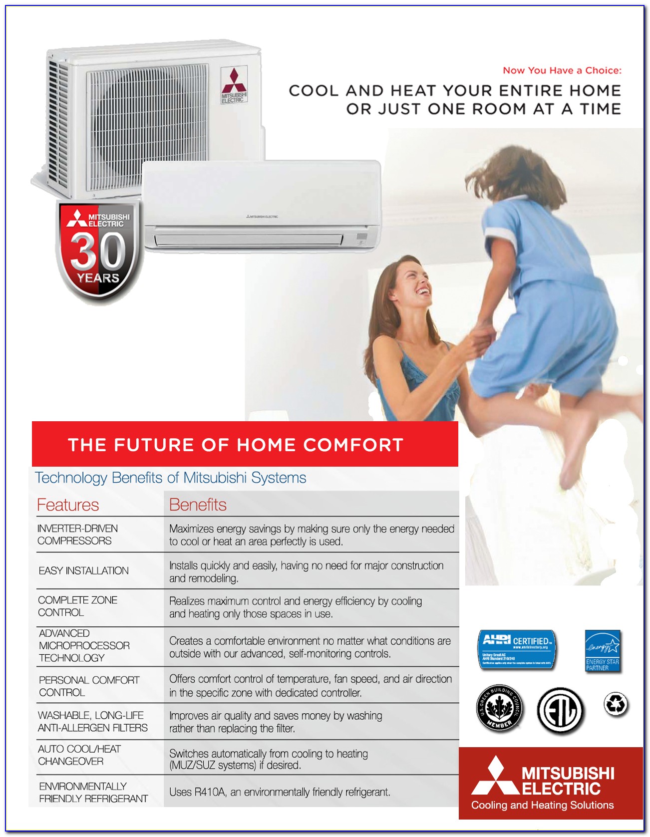 Mitsubishi Ductless Heat Pump Brochure