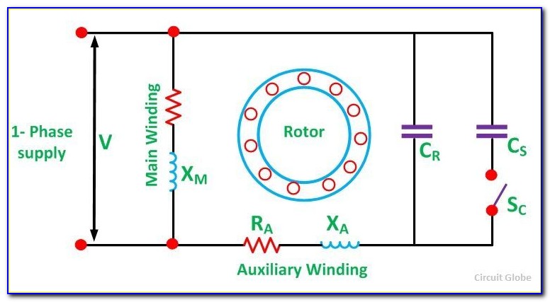 Motor Start Run Capacitor Wiring Diagram