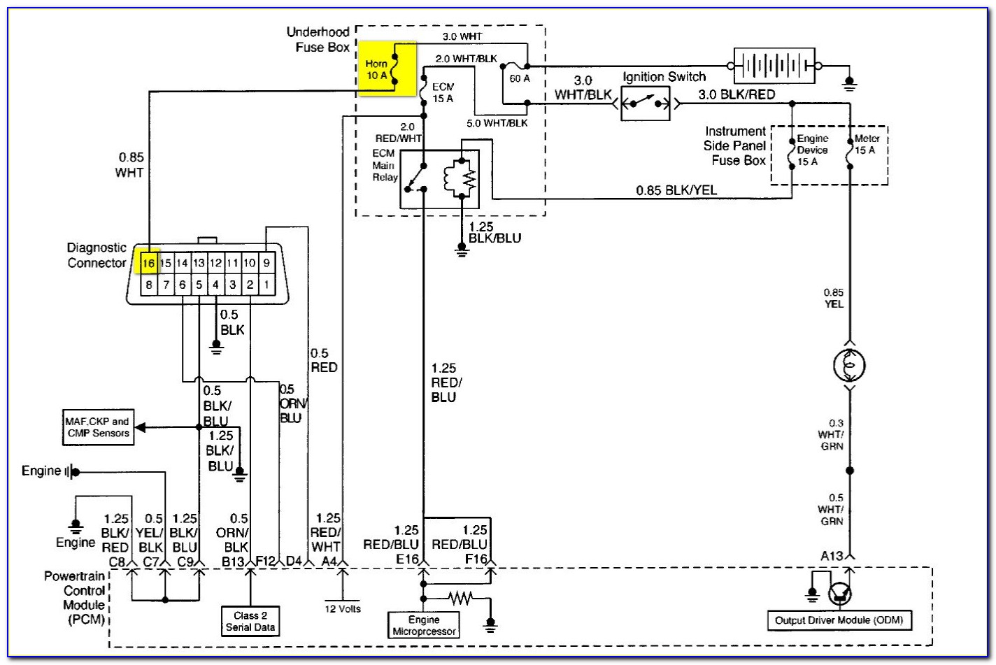 Obd2 Port Wiring Diagram