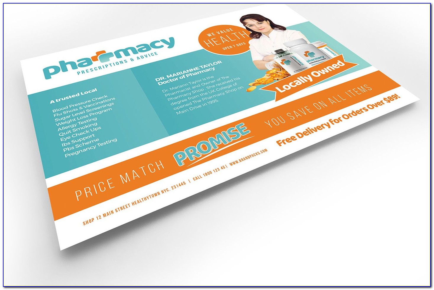Pharmacy Brochure Design Templates