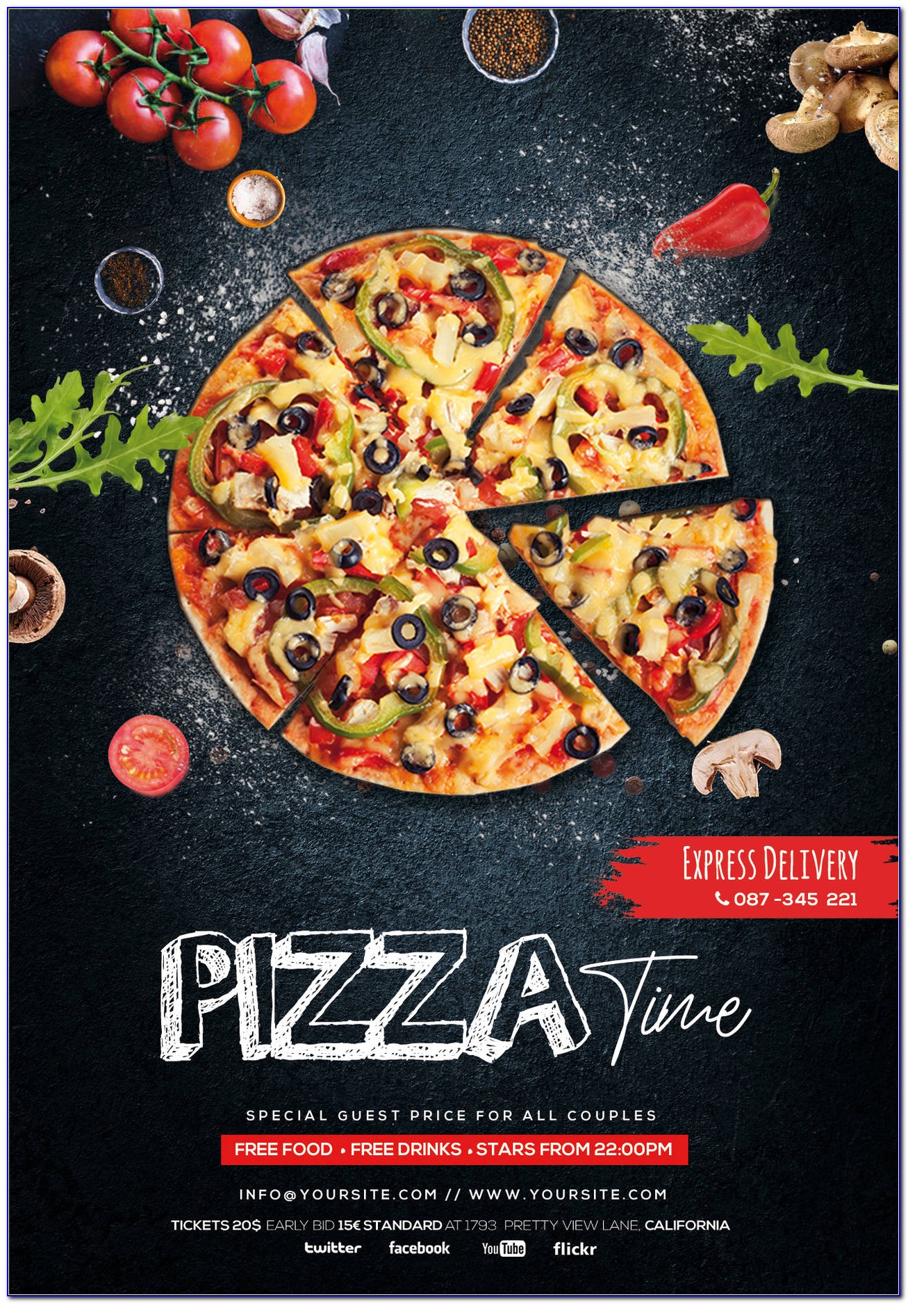 Pizza Brochure Template Free