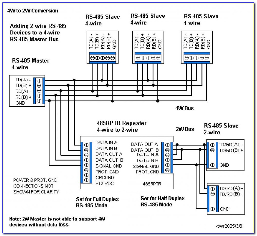 Rs485 Connection Rs485 Wiring Diagram