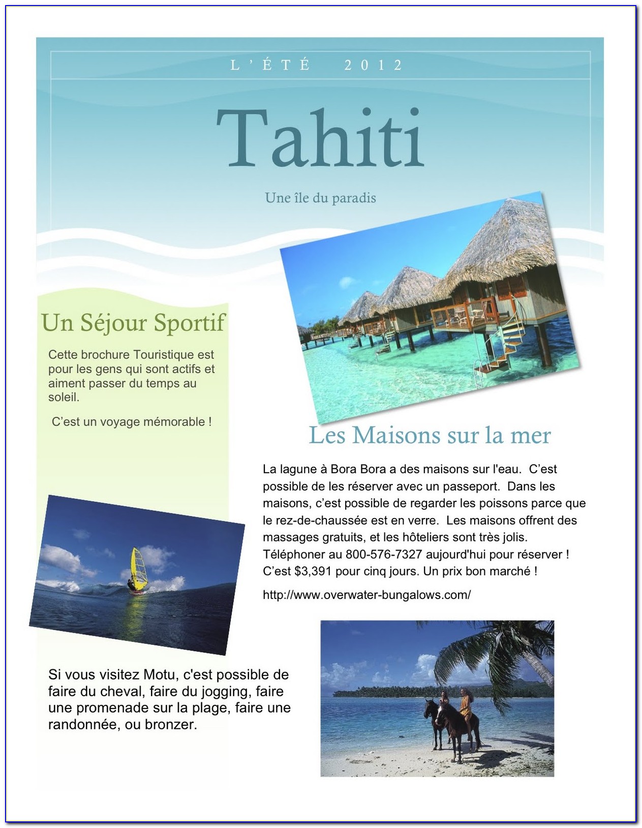 Tahiti Travel Brochure