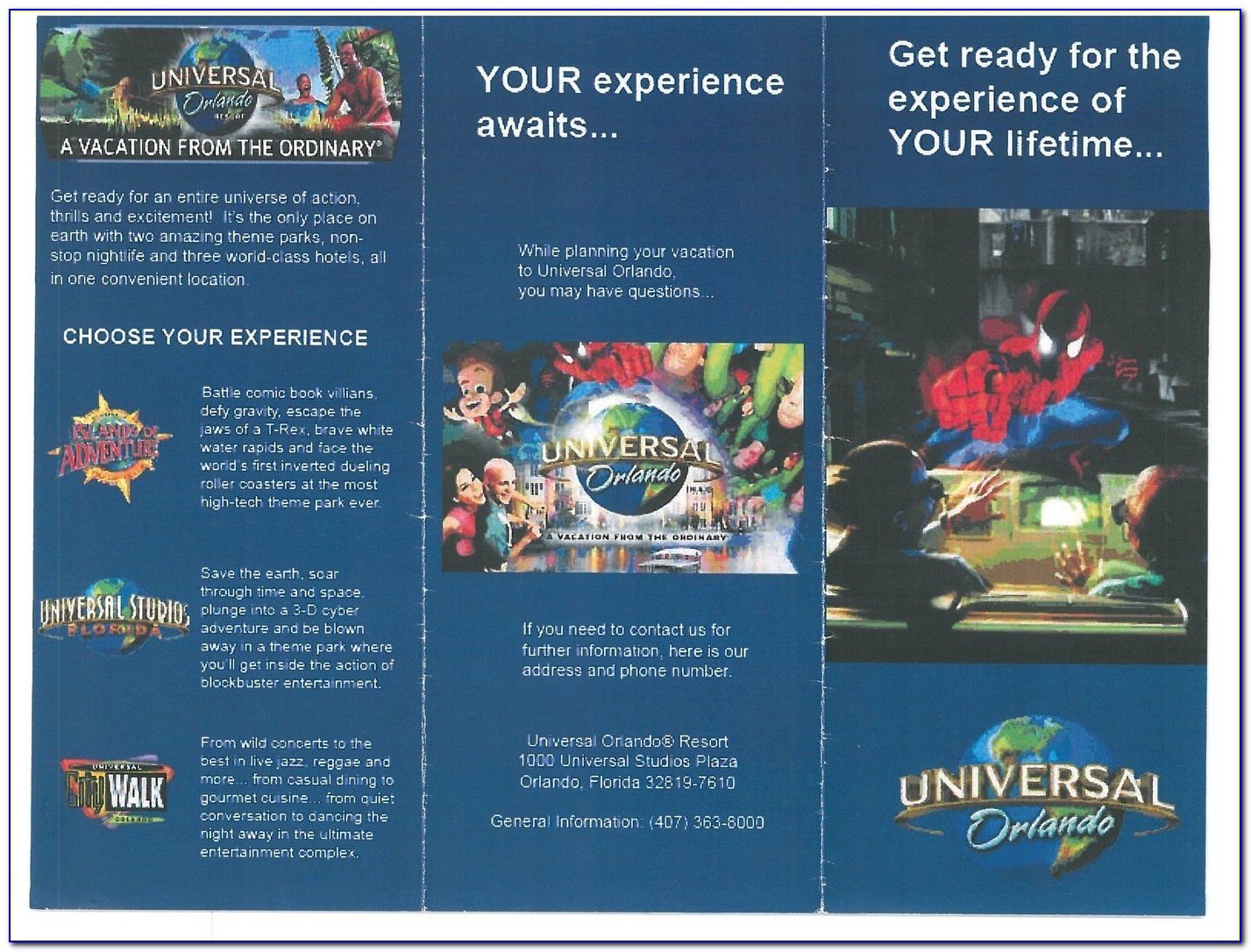 Universal Studios Orlando Brochure Request