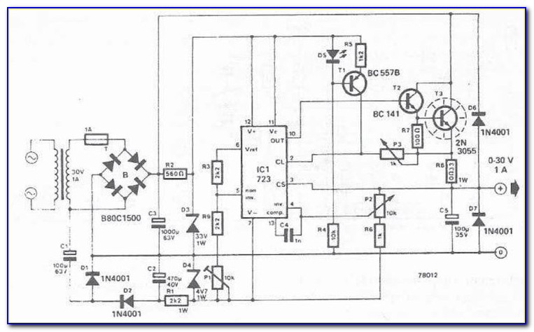 0 30v Variable Power Supply Circuit Diagram Using Lm317