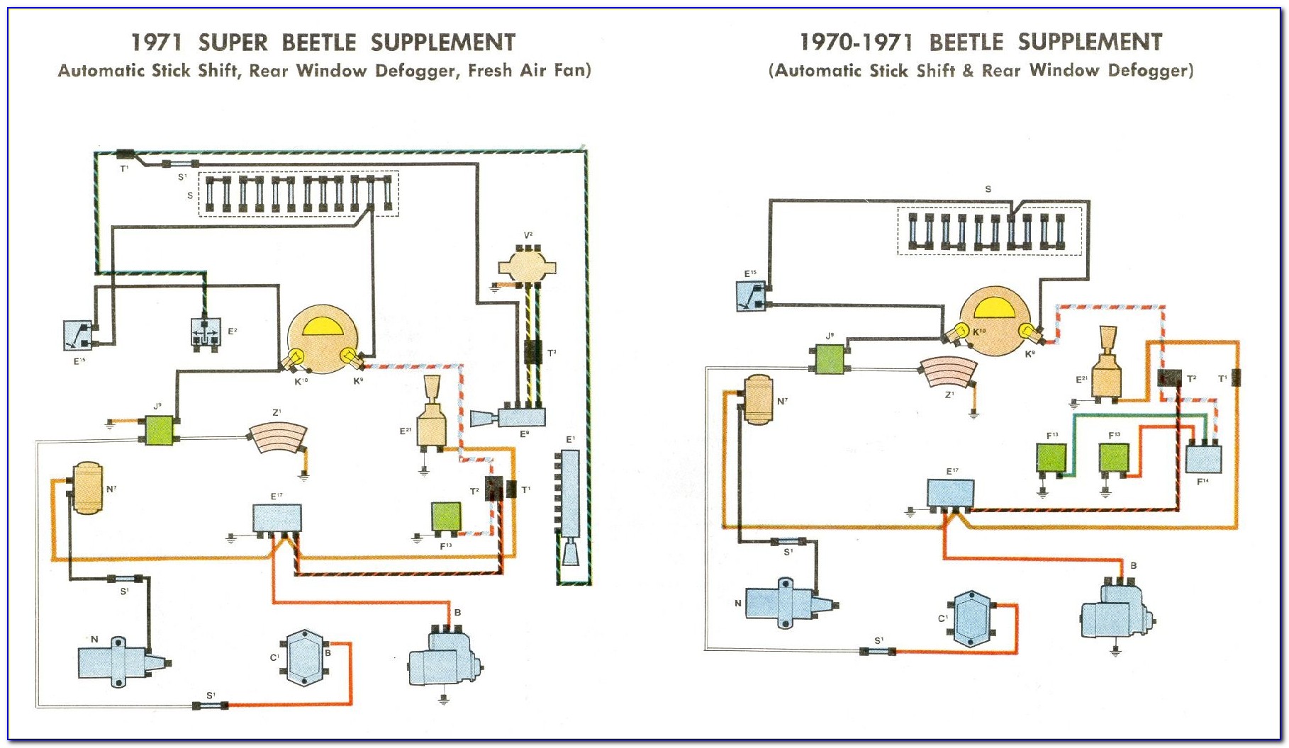 1971 Vw Super Beetle Electrical Diagram