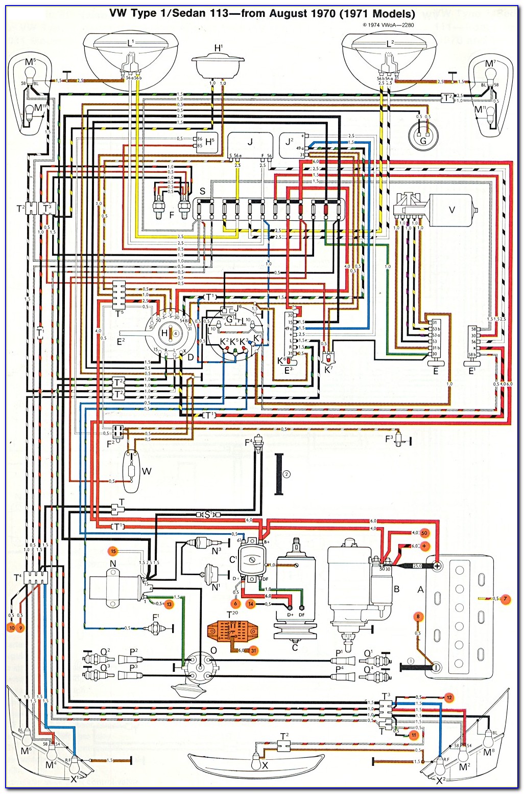 1971 Vw Super Beetle Ignition Switch Wiring Diagram
