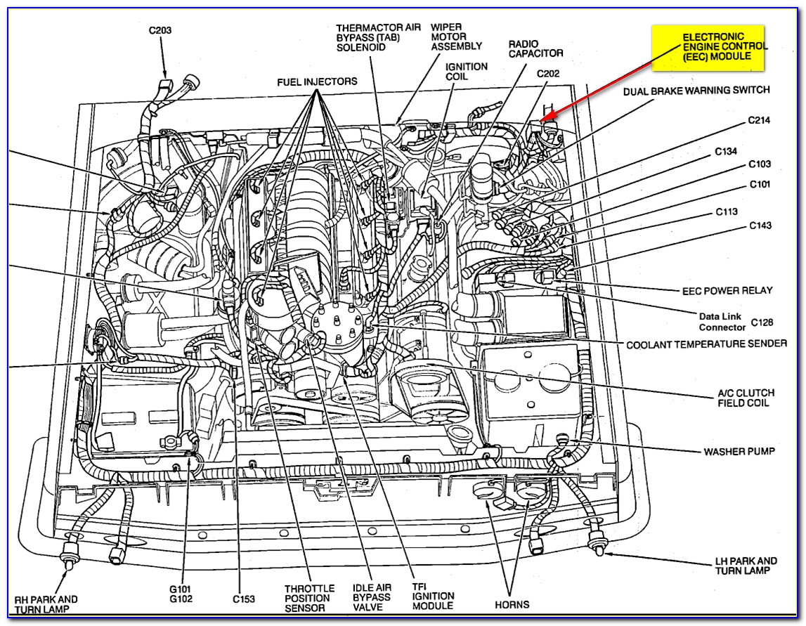 1993 Ford E4od Transmission Diagram