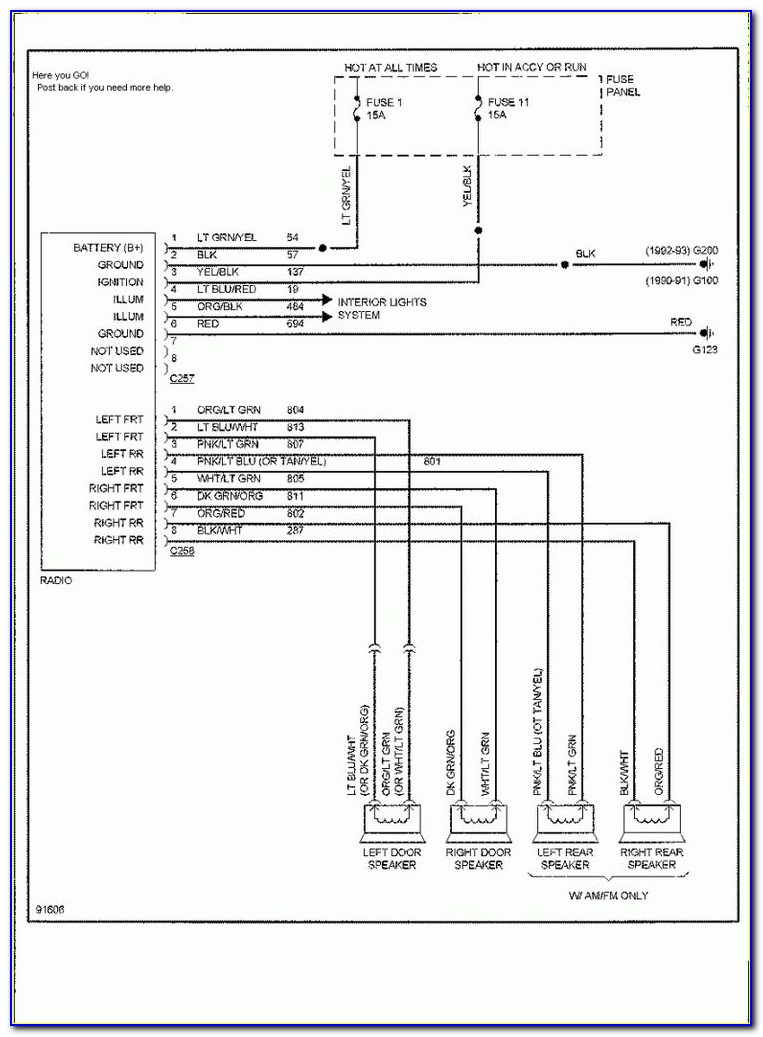 1996 Ford F250 Stereo Wiring Diagram
