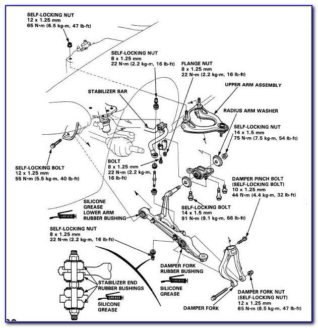 1997 Honda Civic Suspension Diagram