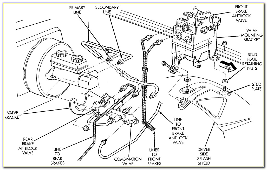 1999 Dodge Ram 1500 4x4 Brake Line Diagram