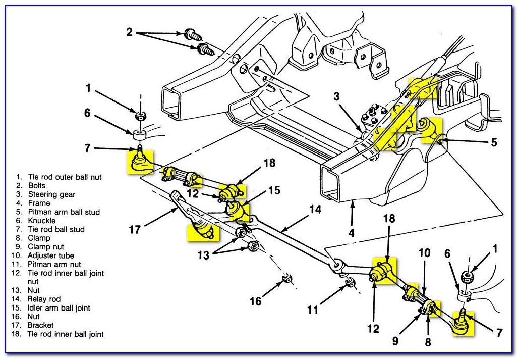 2000 Chevy Silverado 4x4 Front End Diagram