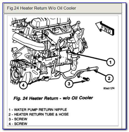 2001 Dodge Caravan Heater Hose Diagram