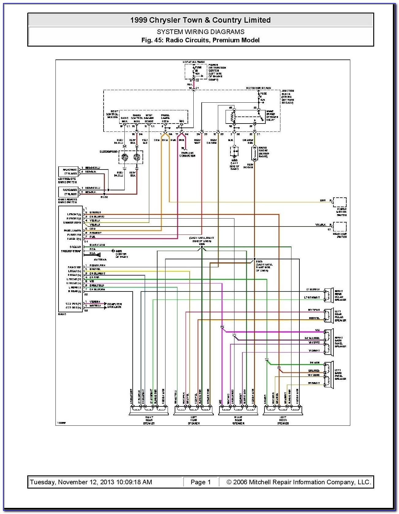 2002 Chrysler Town And Country Stereo Wiring Diagram