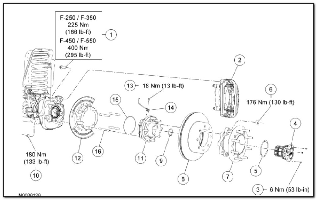 2002 Ford F250 Front Hub Assembly Diagram