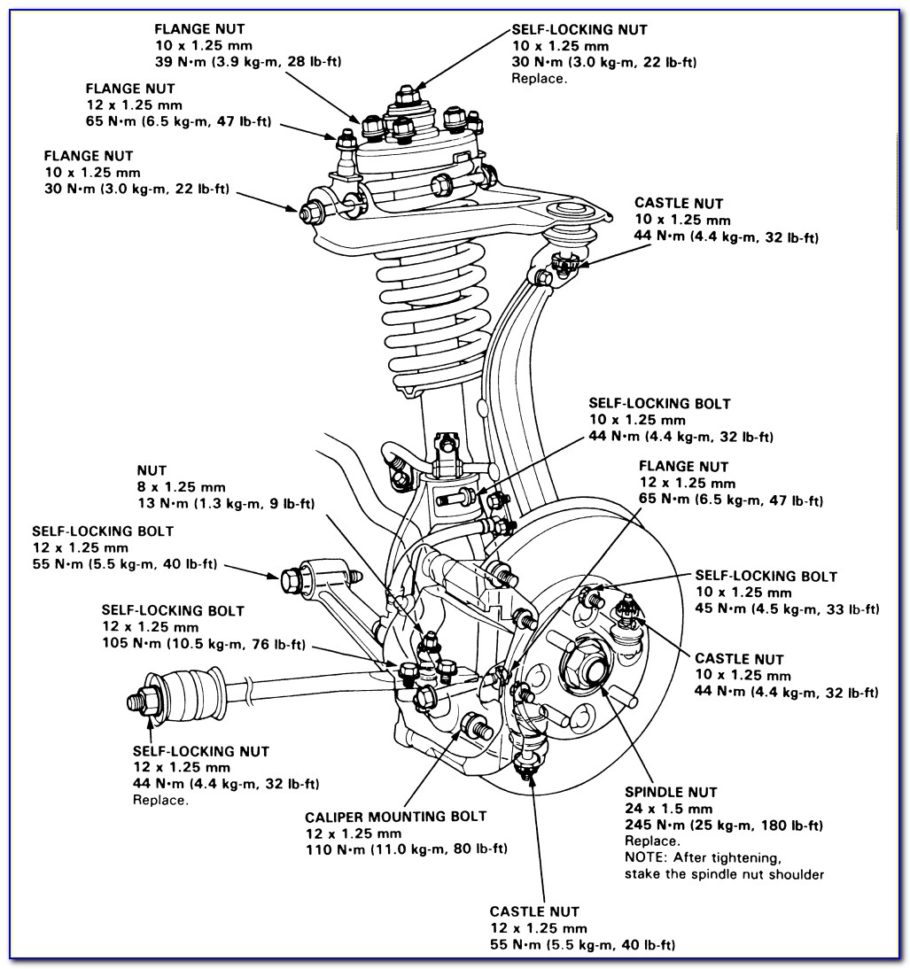 2002 Honda Civic Front Suspension Diagram