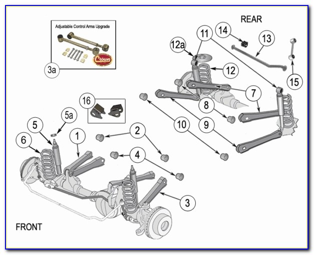 2004 Jeep Wrangler Suspension Diagram