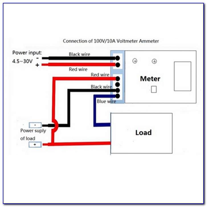 3 Wire Digital Volt Amp Meter Wiring Diagram
