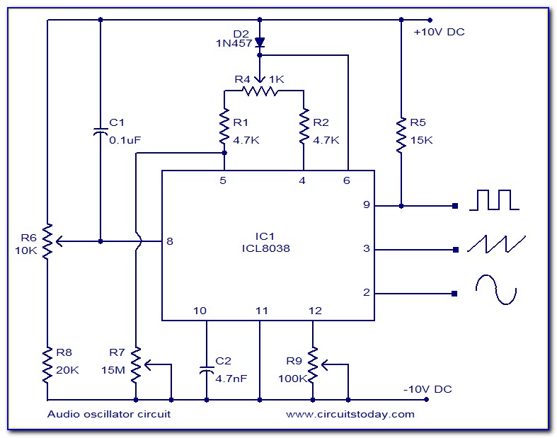 50hz Sine Wave Generator Circuit Diagram