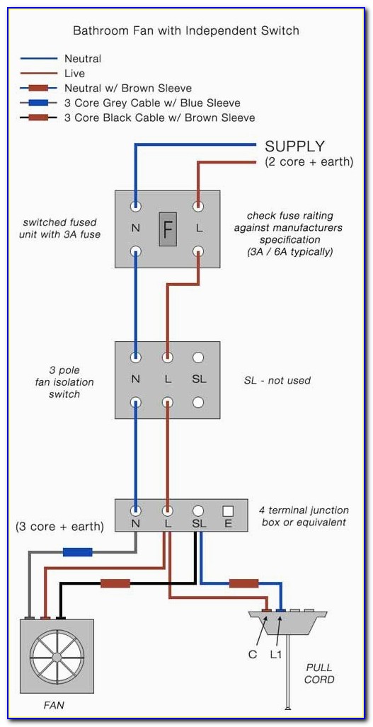 Bathroom Light Extractor Fan Wiring Diagram