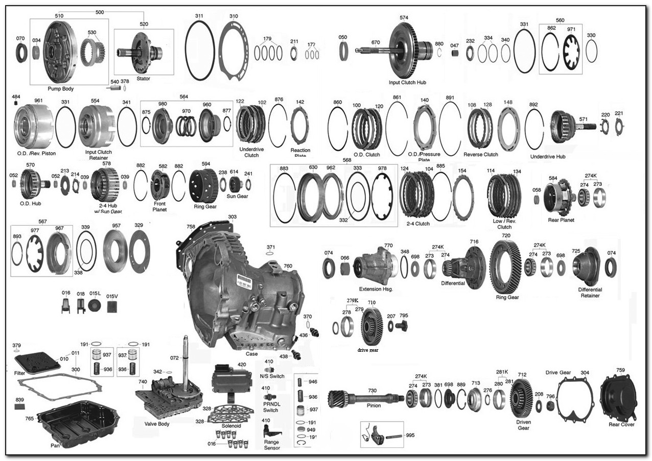 Chrysler A604 Transmission Diagram