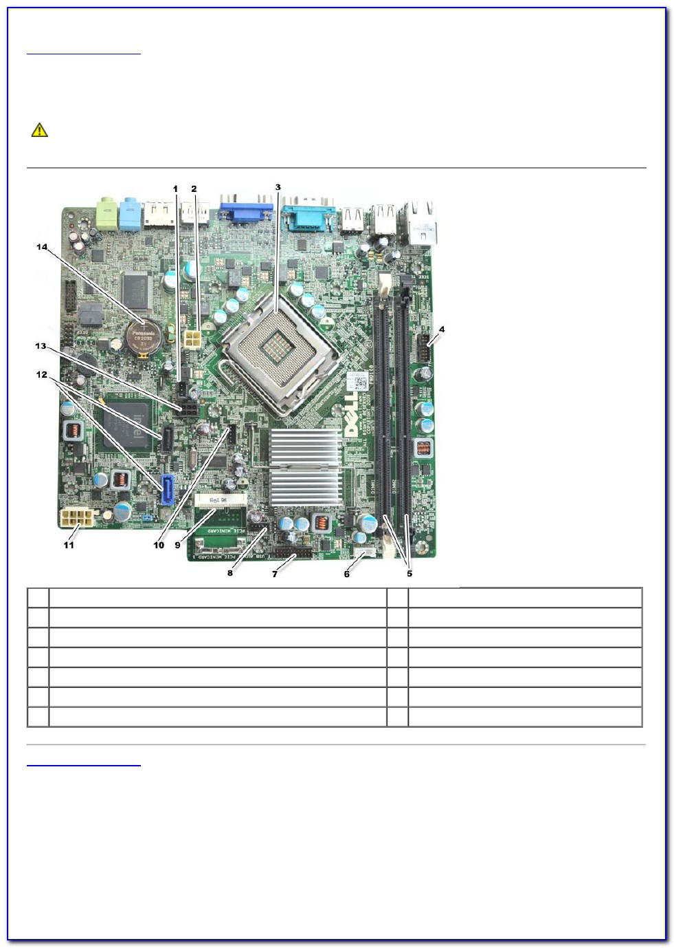 Dell 780 Motherboard Diagram