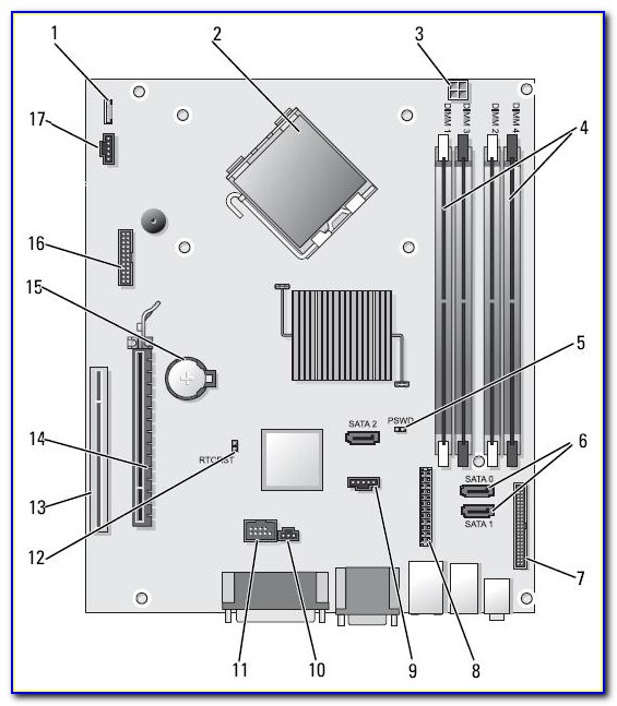 Dell Optiplex 780 Motherboard Layout