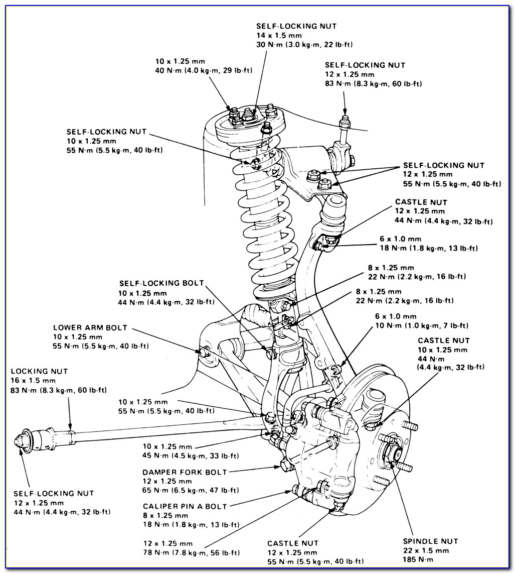 Honda Civic Rear Suspension Diagram
