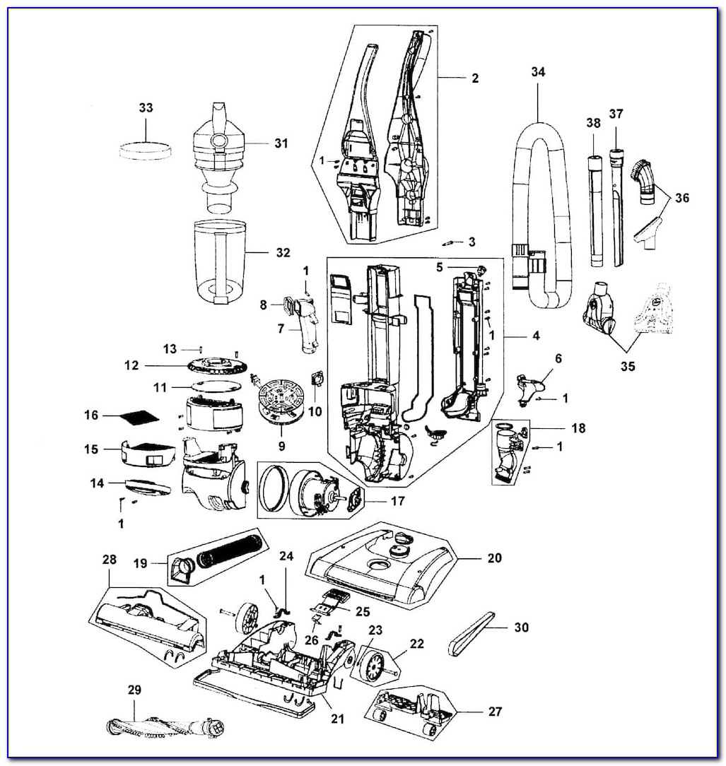Hoover Vacuum Parts Diagram