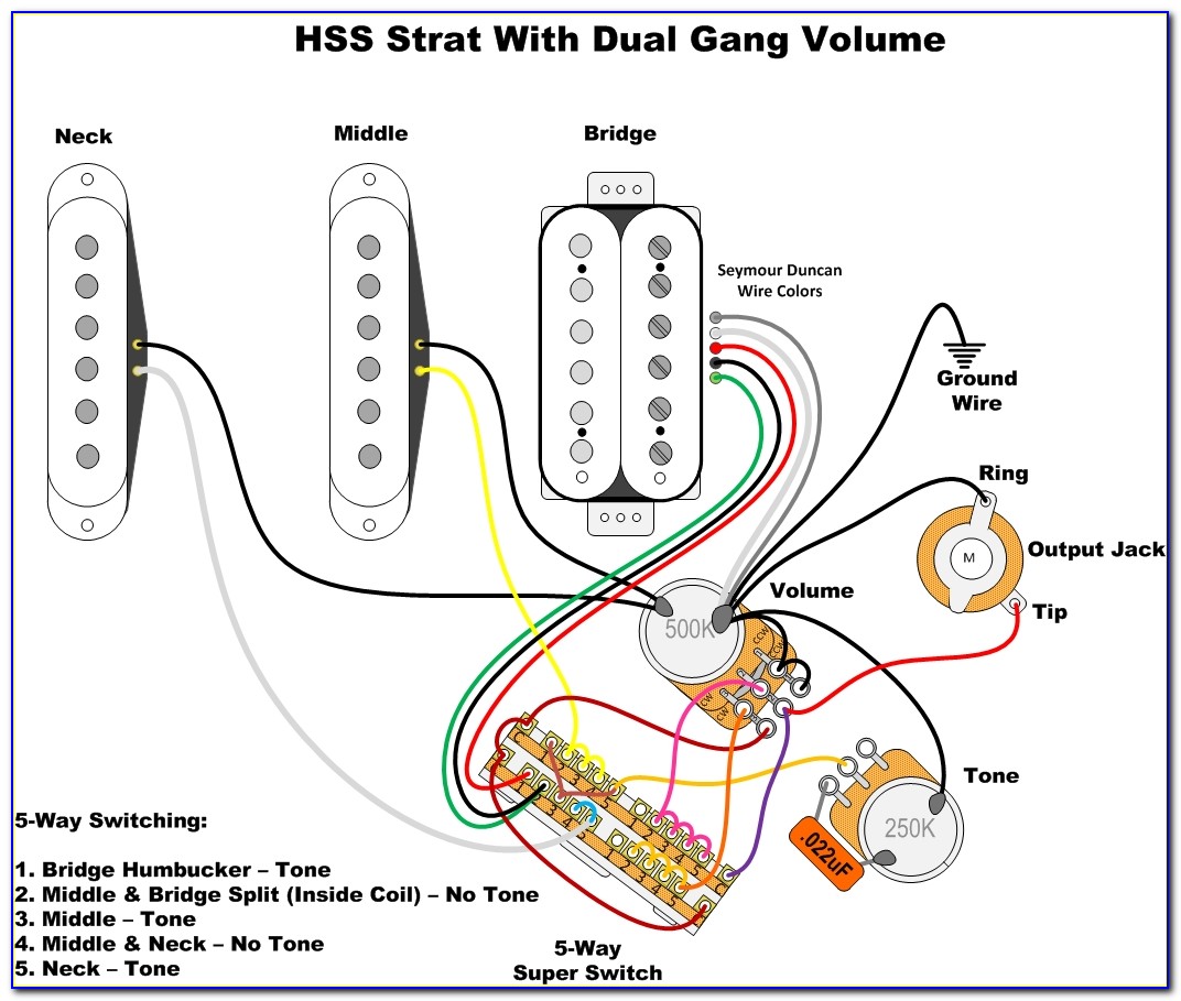 Hss Strat Wiring Diagram 1 Volume